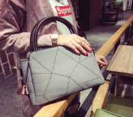 2016 new handbag all-match small bag lady simple lattice diagonal big bags handbag shoulder bag